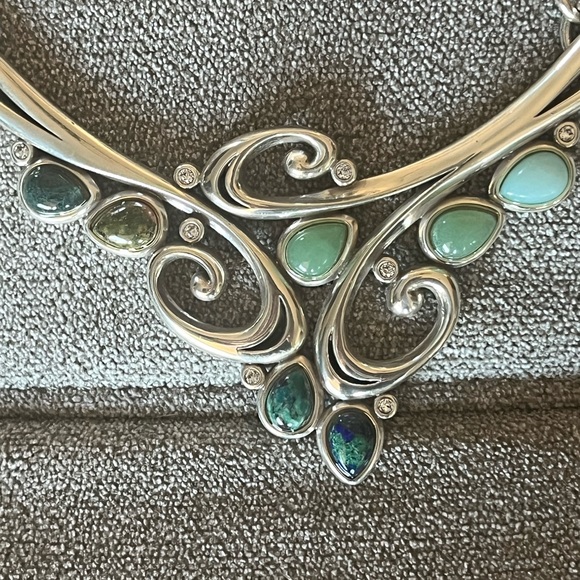 Brighton Faux Turquoise and Crystal Necklace - Picture 5 of 14